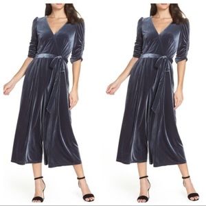 Chelsea28 Velvet Culotte Jumpsuit